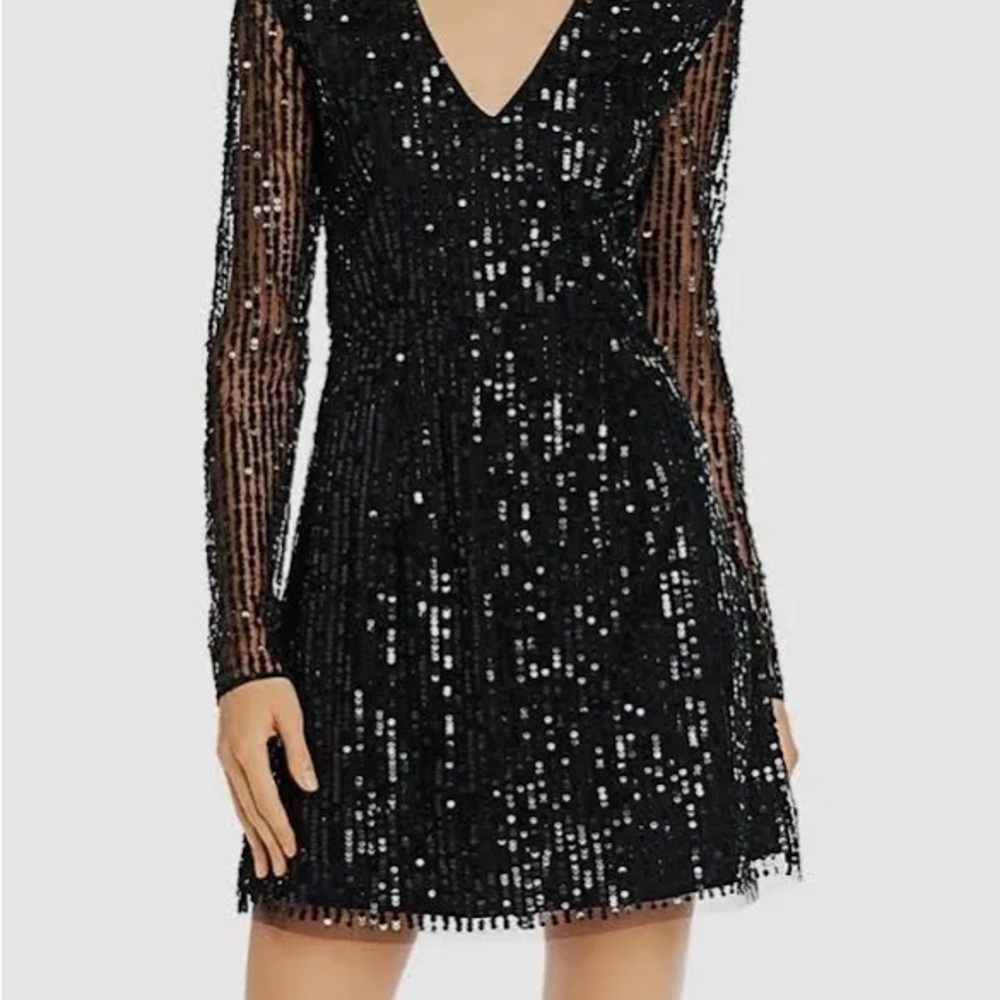 Elegant Black Sequin Dress